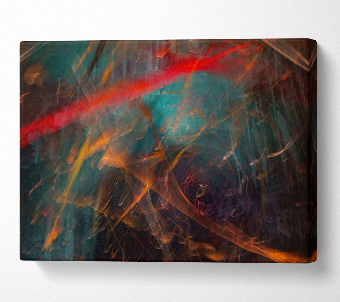  A Canvas Print of Golden Teal Reflections Canvas Wall Art