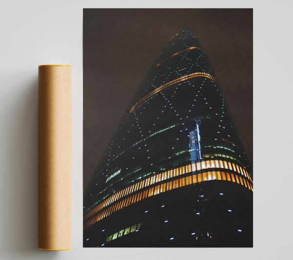 Amber City Lights Giclee Print