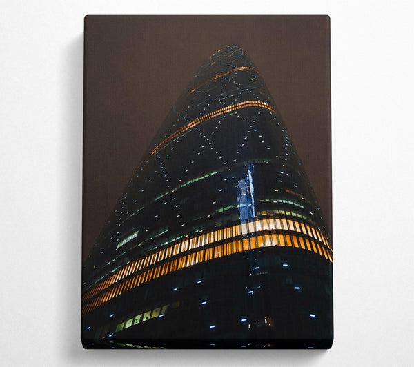  A Canvas Print of Amber City Lights Canvas Print