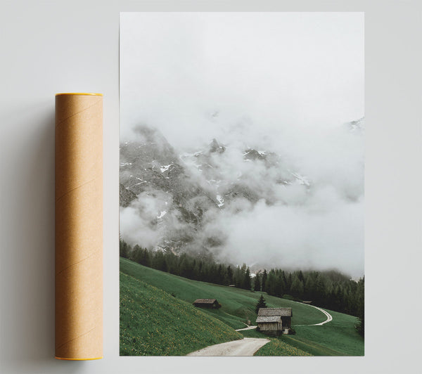 Green Valley Fog Poster