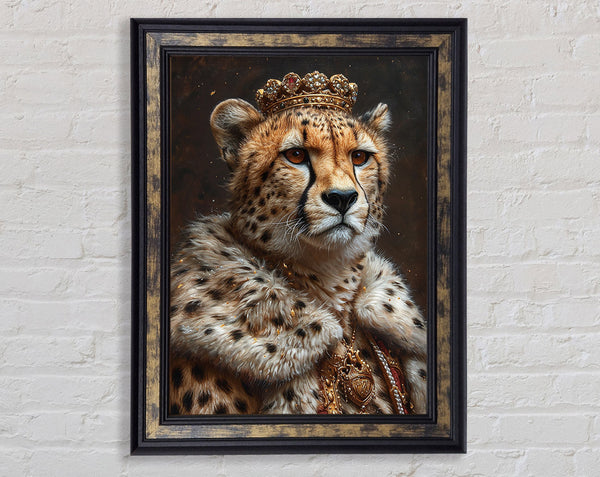 Cheetah Royalty Framed Print