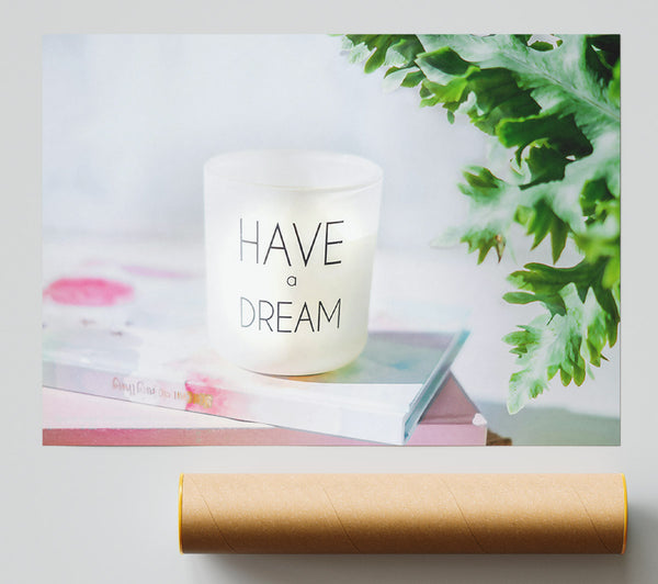 White Dream Candle Print