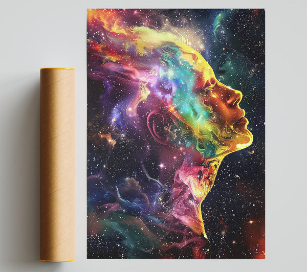 Golden Cosmic Dream Giclee Print