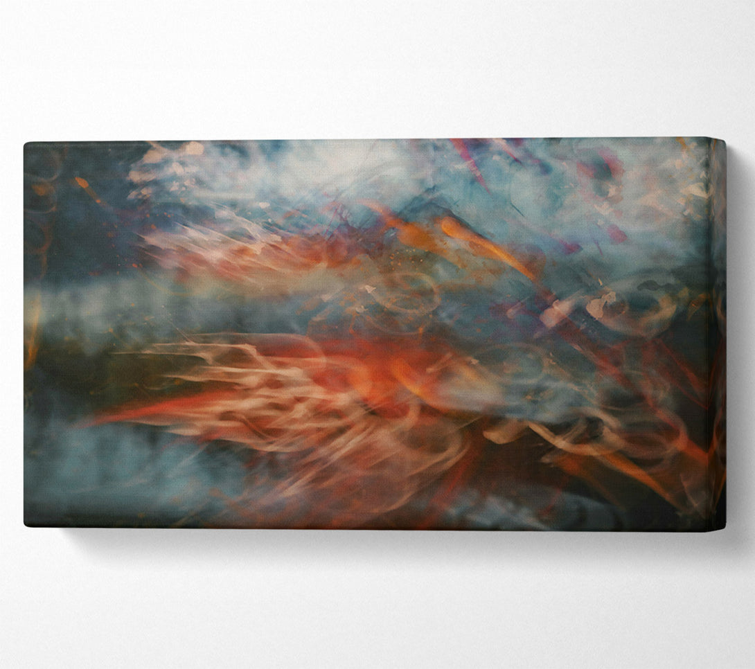  A Canvas Print of Crimson Smoke Abstractions Canvas Print