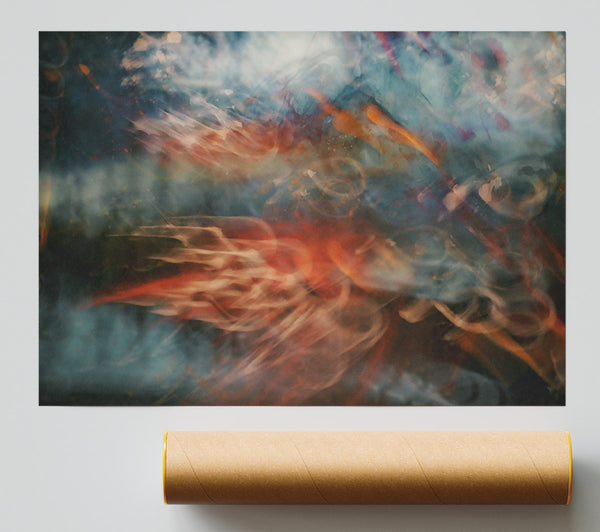 Crimson Smoke Abstractions Print