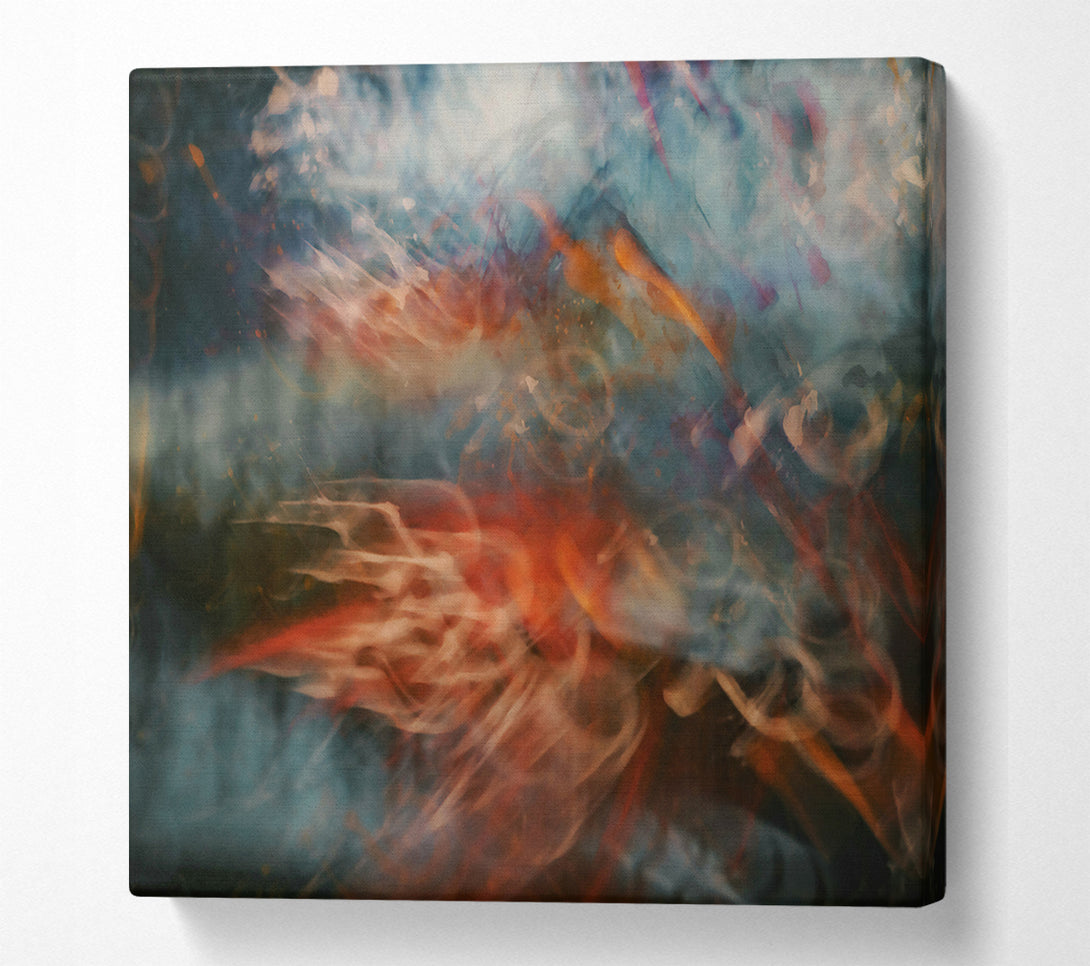  A Canvas Print of Crimson Smoke Abstractions Canvas Print