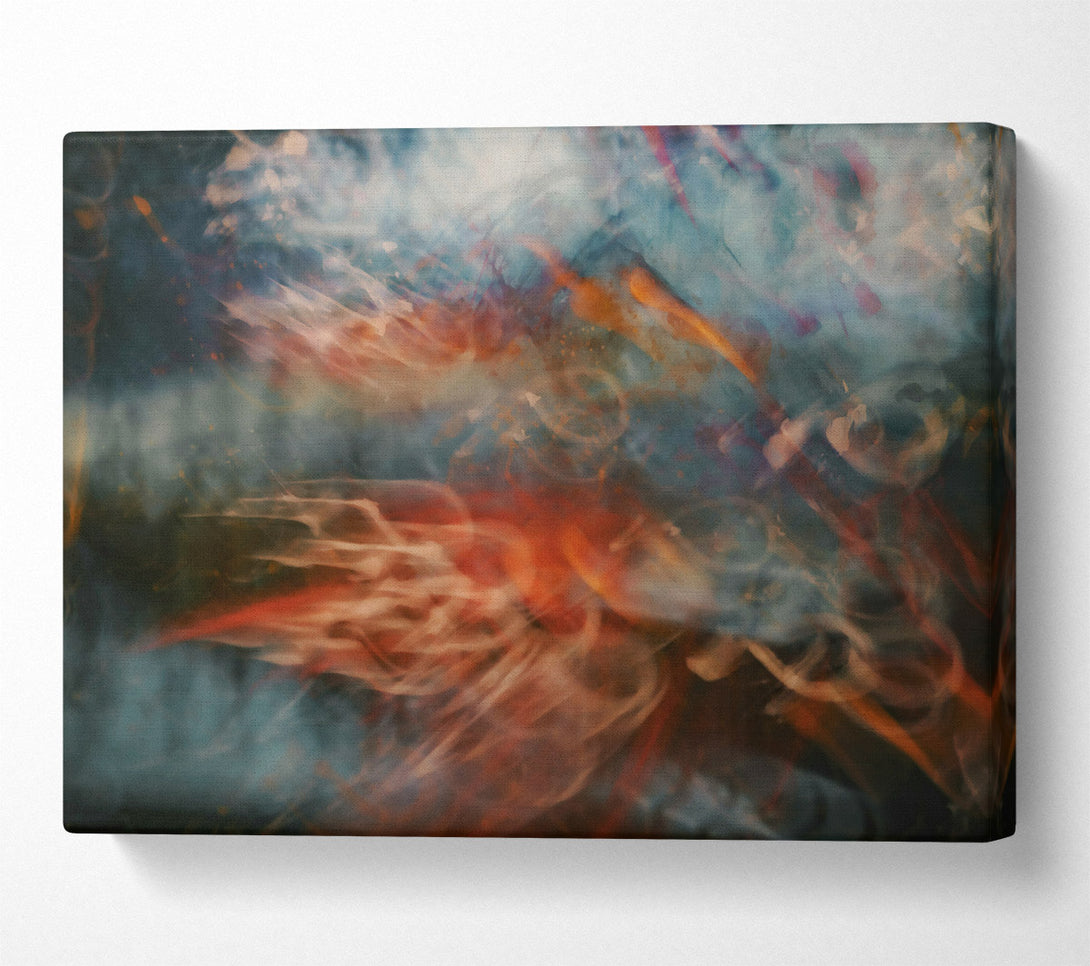  A Canvas Print of Crimson Smoke Abstractions Canvas Print
