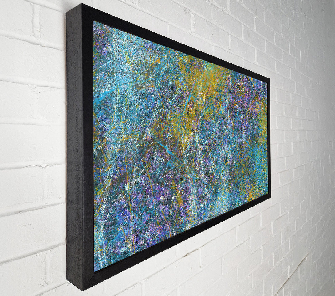  A Canvas Print of Azure Abstract Streaks Canvas Wall Art