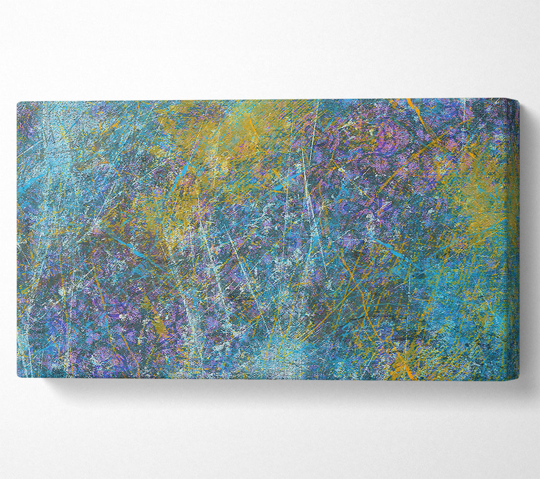 A Canvas Print of Azure Abstract Streaks Canvas Wall Art