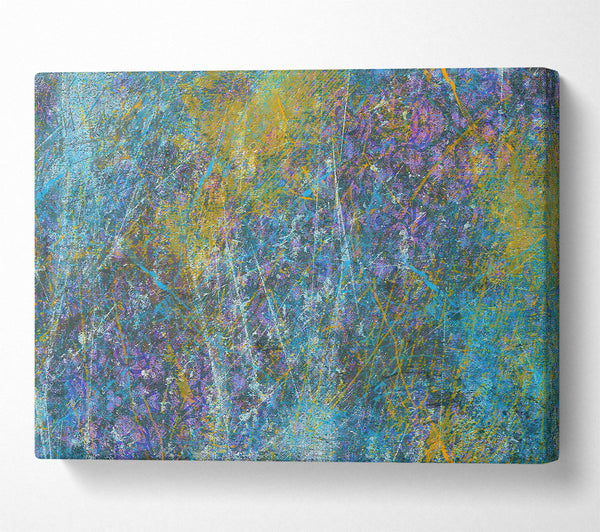  A Canvas Print of Azure Abstract Streaks Canvas Wall Art