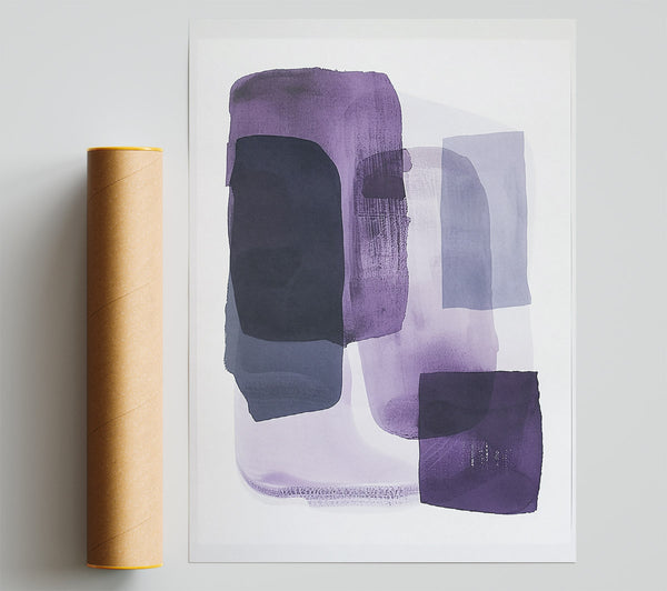 Lavender Abstract Forms Print