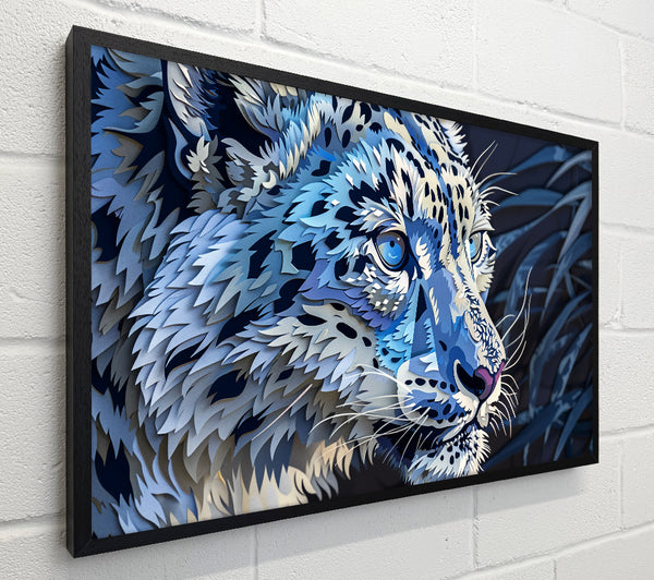 Blue Paper Snow Leopard