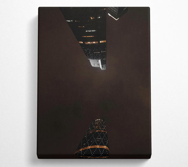  A Canvas Print of Nighttime City Lights Canvas Art