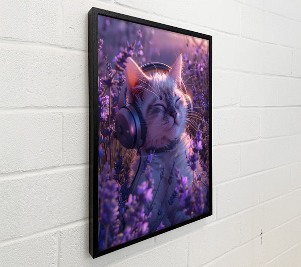 Chilling Cat Listening To Music