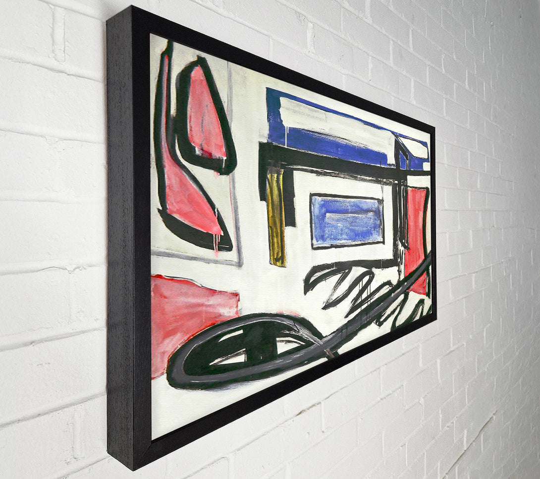  A Canvas Print of Blue Shapes And Lines Canvas Print