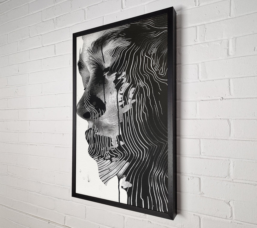  A Canvas Print of Black Lines And Tears Canvas Wall Art