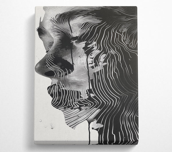  A Canvas Print of Black Lines And Tears Canvas Wall Art