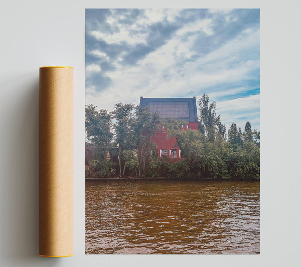 Red House By The River Print