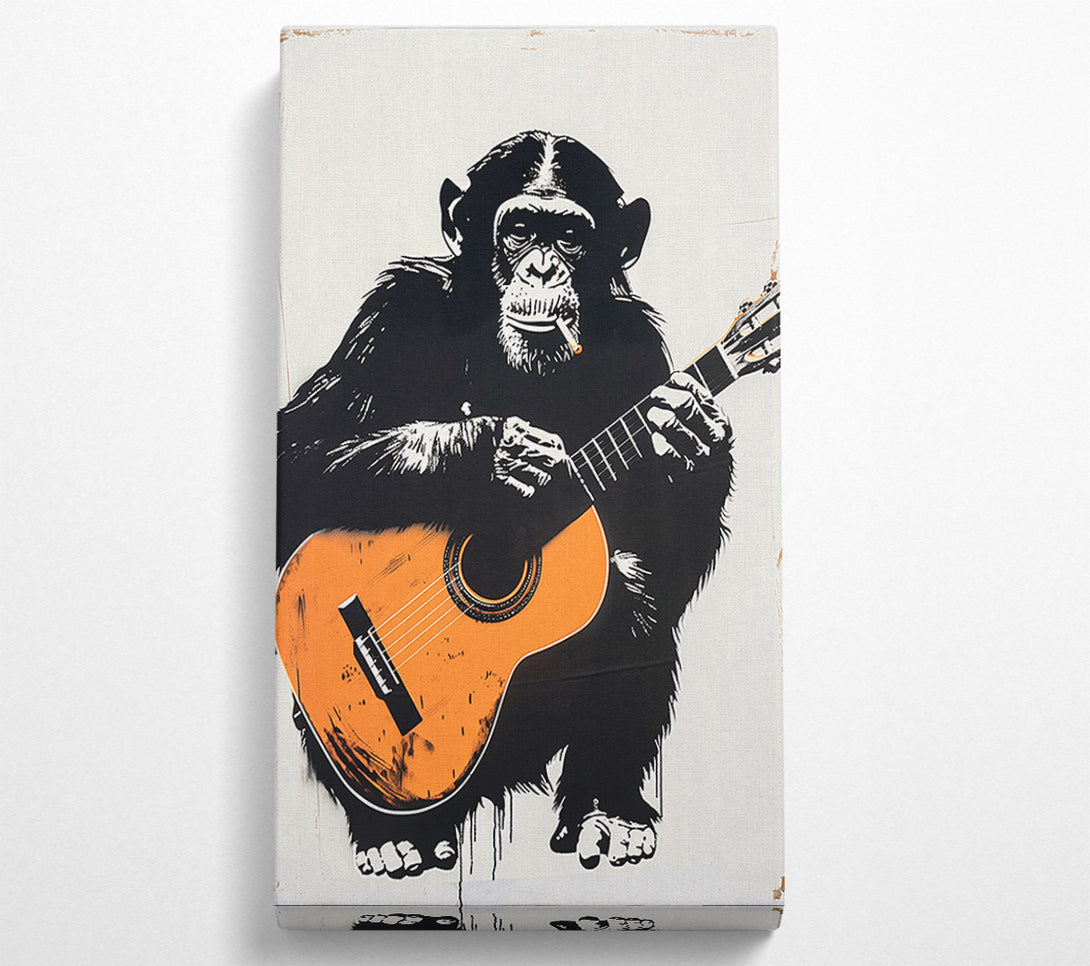  A Canvas Print of Chimp Guitar Canvas Print