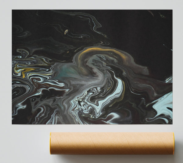 Black Swirling Dreams Giclee Print