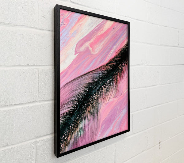 Pink And Black Waterfall