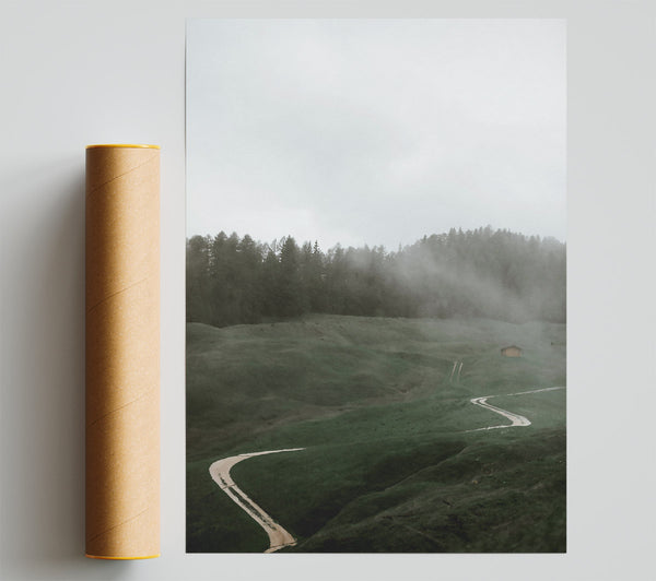 Green Mist Path Print