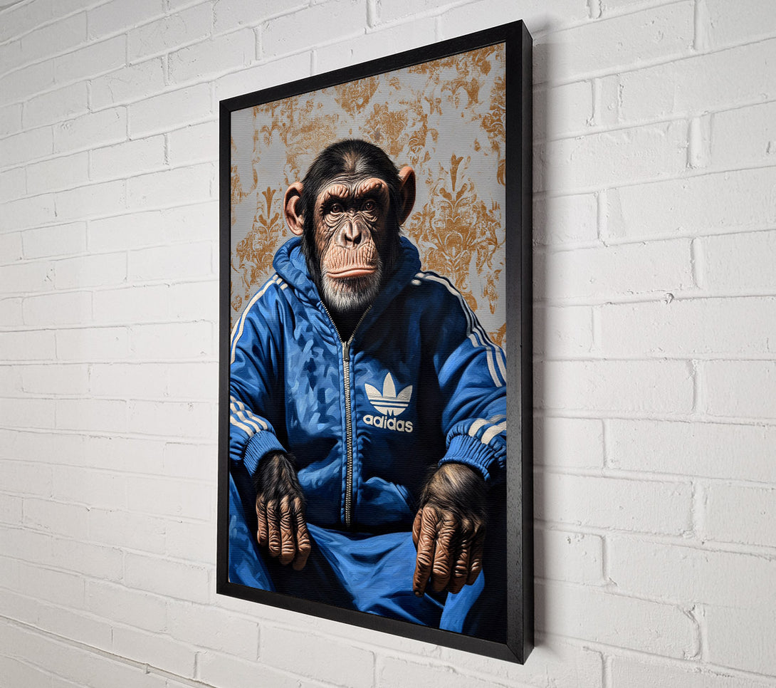  A Canvas Print of Chimp Tracksuit Canvas Art