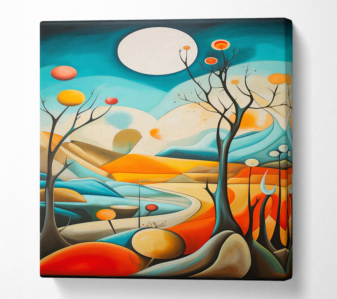  A Canvas Print of Turquoise Dreamscape Path Canvas Print
