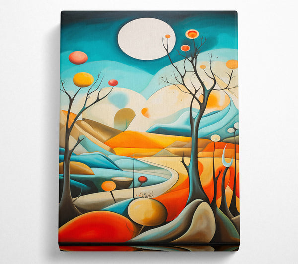  A Canvas Print of Turquoise Dreamscape Path Canvas Print