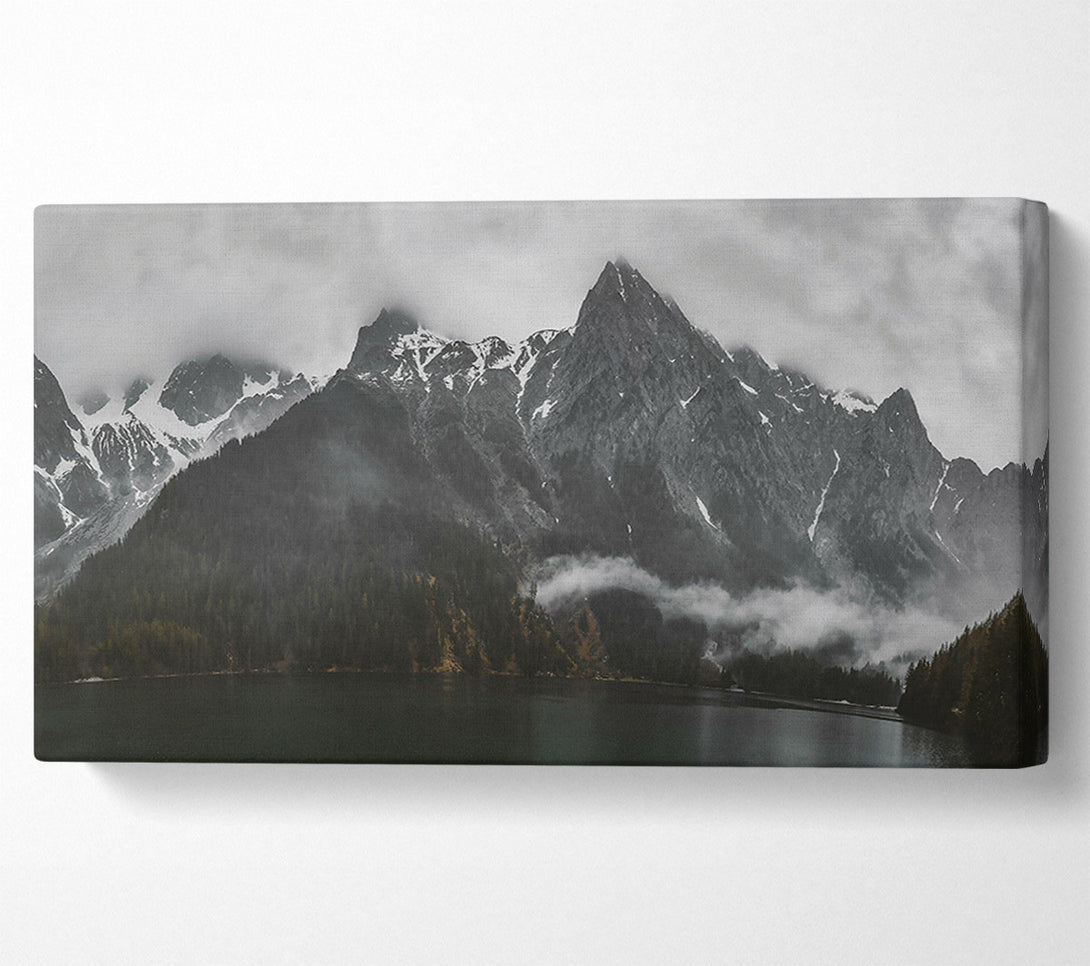  A Canvas Print of Gray Peaks And Mist Canvas Wall Art