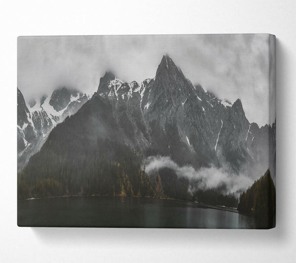  A Canvas Print of Gray Peaks And Mist Canvas Wall Art