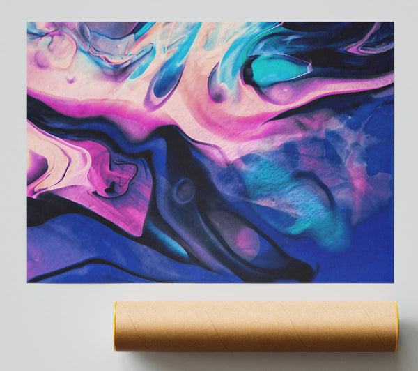 Indigo Fluid Dreams Giclee Print