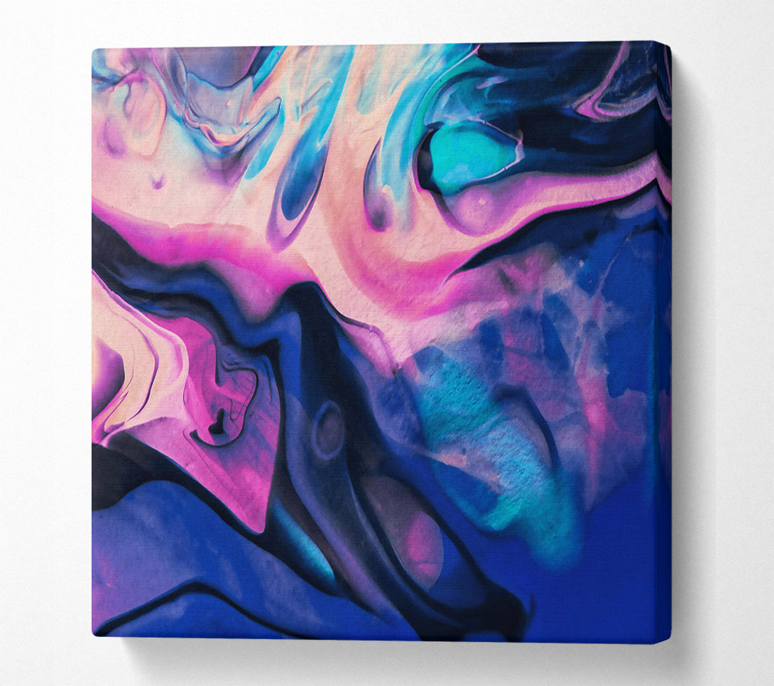  A Canvas Print of Indigo Fluid Dreams Canvas Print