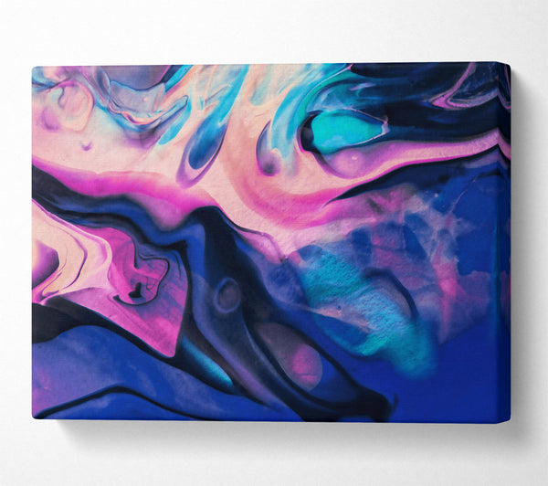  A Canvas Print of Indigo Fluid Dreams Canvas Print