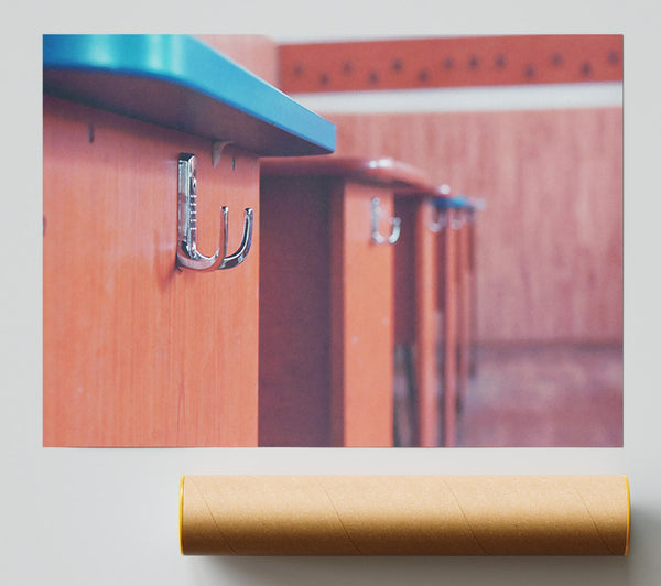 Red Hooks In A Row Print