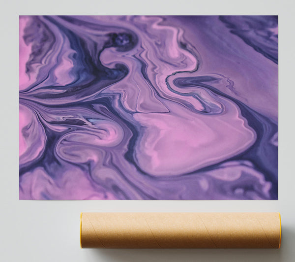 Purple Swirling Abstract Print