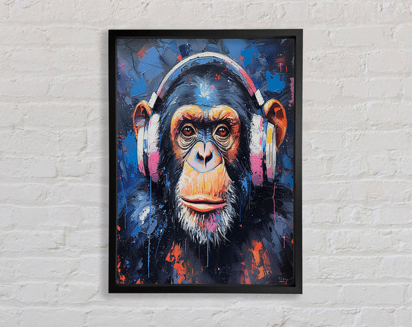Chimpanzee Music Framed Print