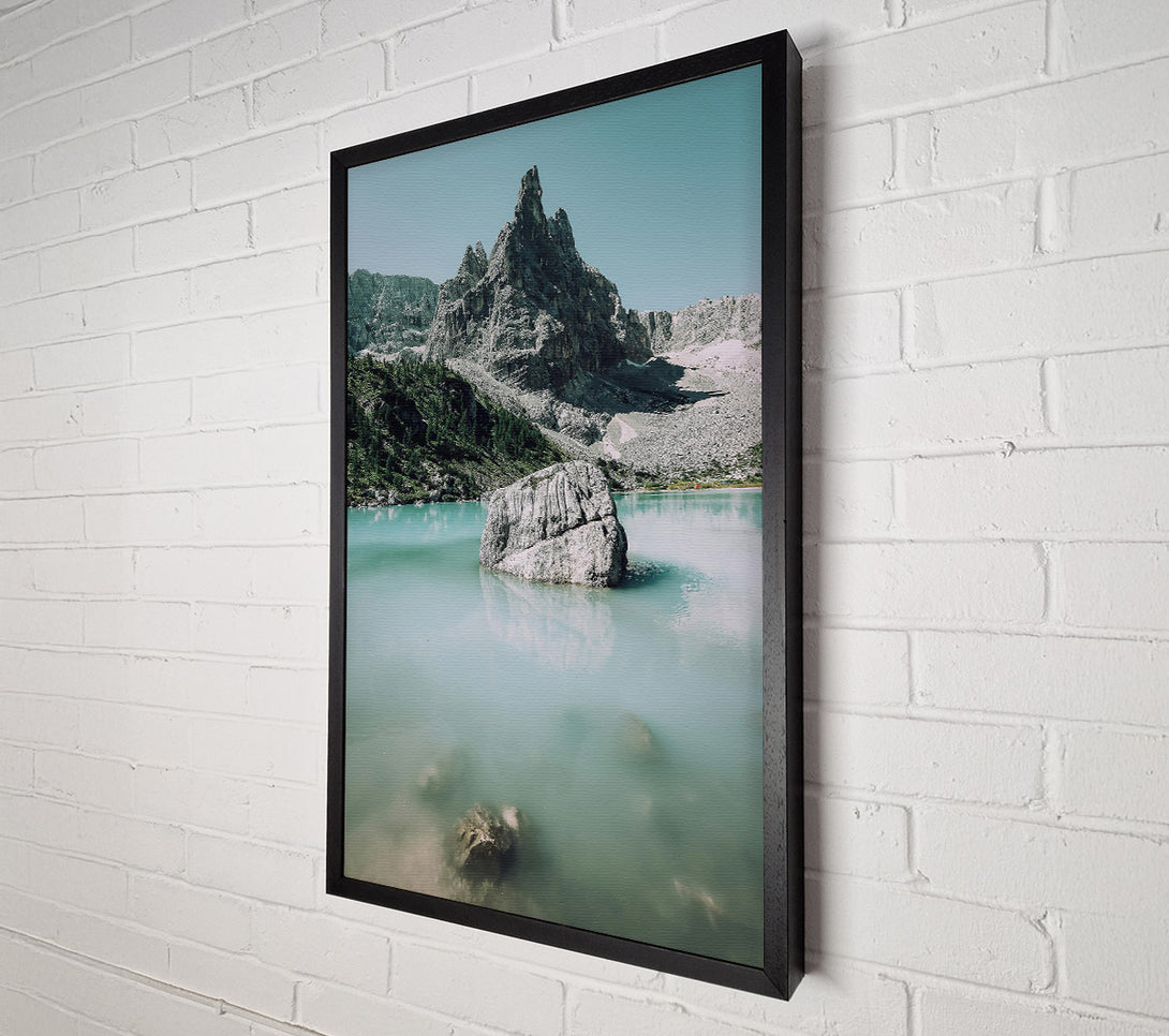  A Canvas Print of Turquoise Mountain Lake Canvas Wall Art