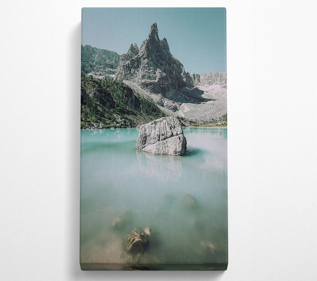  A Canvas Print of Turquoise Mountain Lake Canvas Wall Art