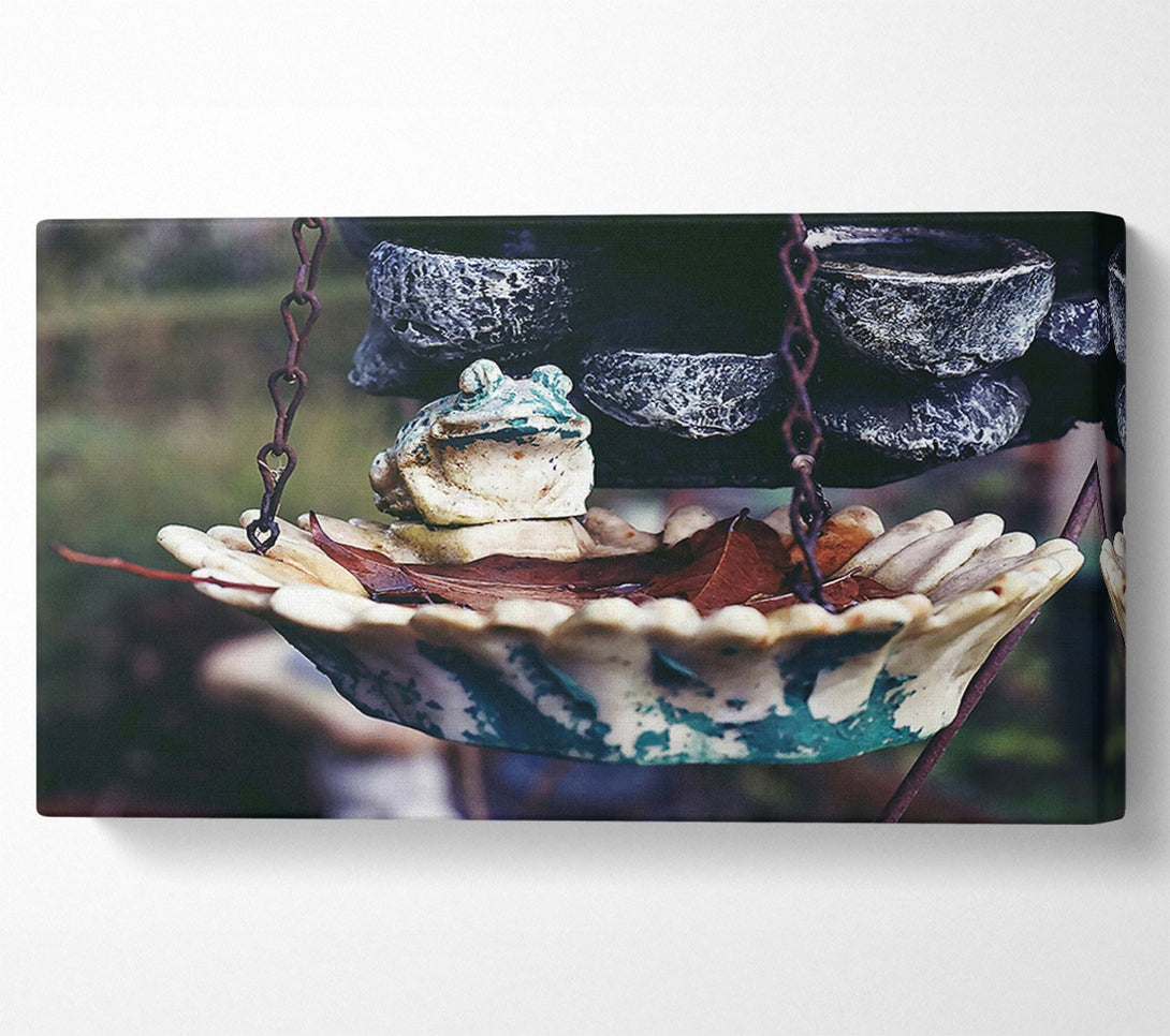  A Canvas Print of Teal Frog'S Nest Canvas Print