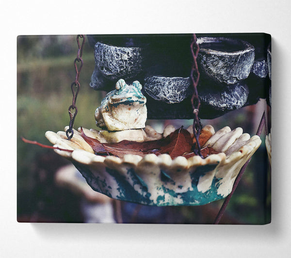  A Canvas Print of Teal Frog'S Nest Canvas Print