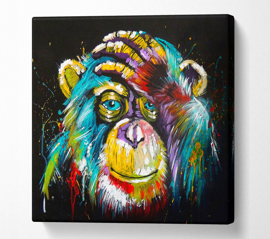  A Canvas Print of Chimpanzee Thoughts Canvas Print