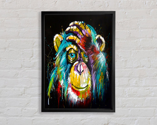 Chimpanzee Thoughts Framed Print
