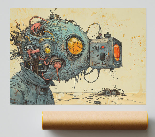 Orange-Eyed Machine Giclee Print