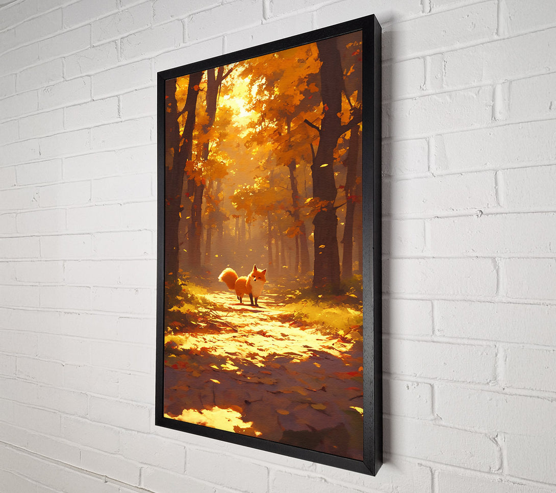  A Canvas Print of Golden Forest Fox Canvas Wall Art