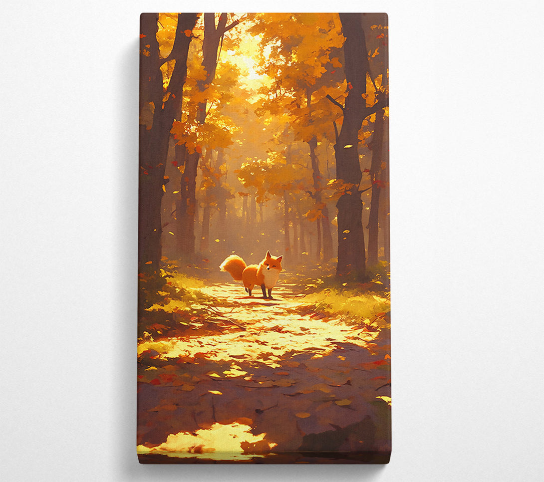  A Canvas Print of Golden Forest Fox Canvas Wall Art
