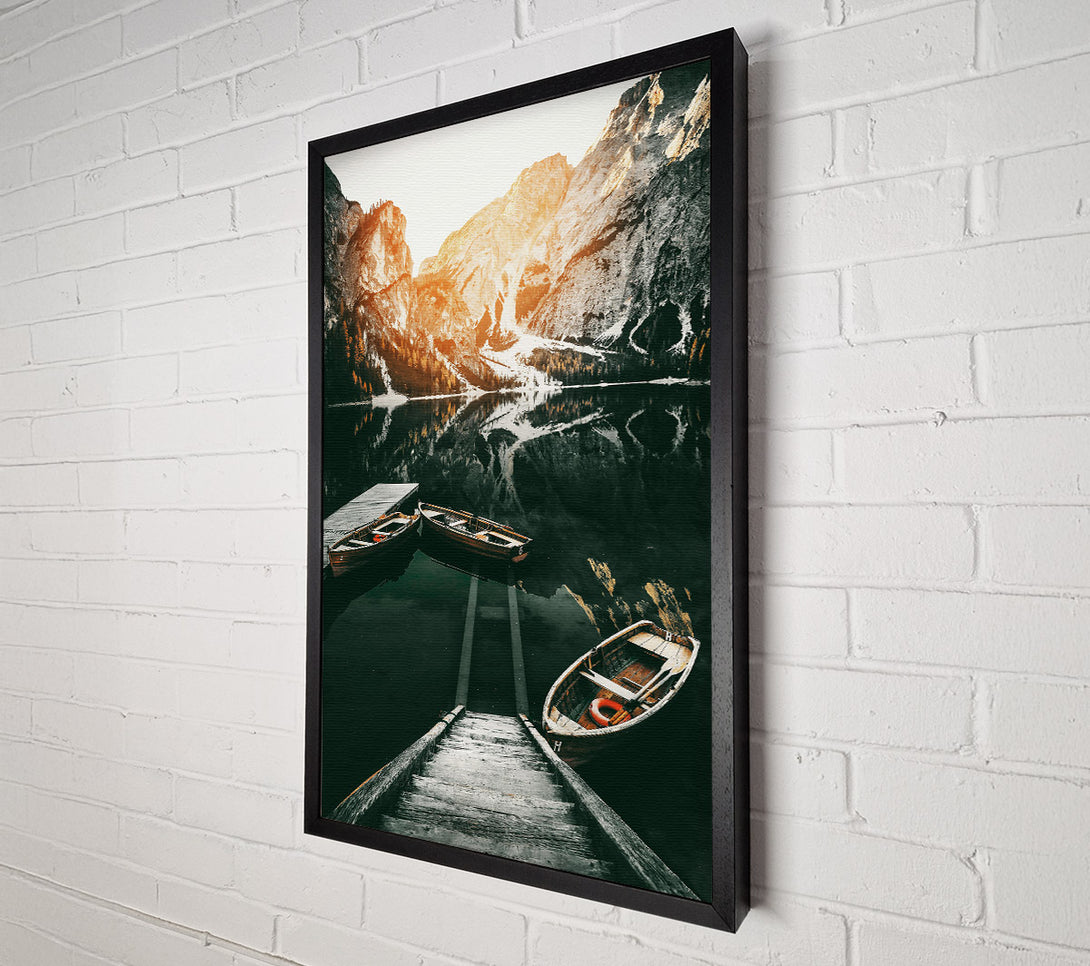  A Canvas Print of Golden Hour Reflections Canvas Wall Art