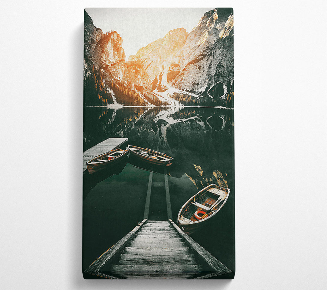 A Canvas Print of Golden Hour Reflections Canvas Wall Art