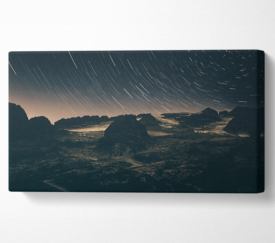  A Canvas Print of Gray Mountain Star Trails Canvas Print