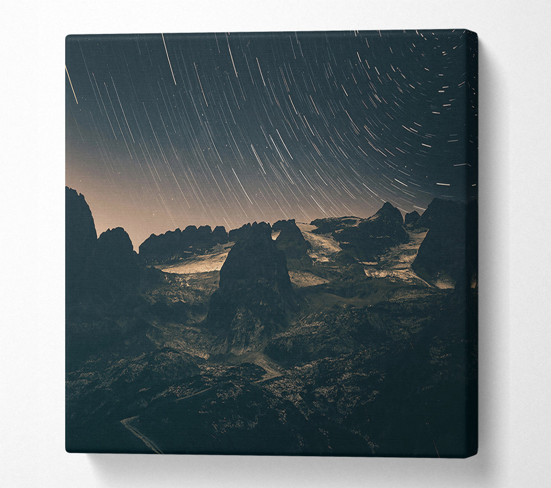 A Canvas Print of Gray Mountain Star Trails Canvas Print